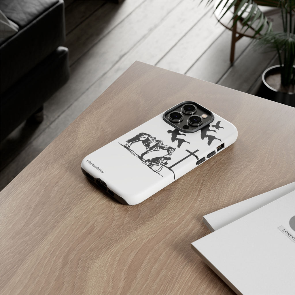 Western Prayer Phone Case — Cowboy, Horse & Cross Christian iPhone Cover