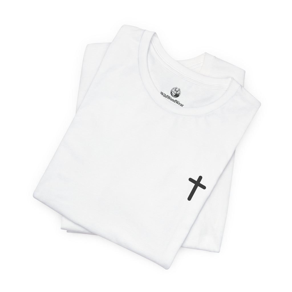 Christian Cross Tee — Philippians 4:13 Sunset Back Graphic T-Shirt