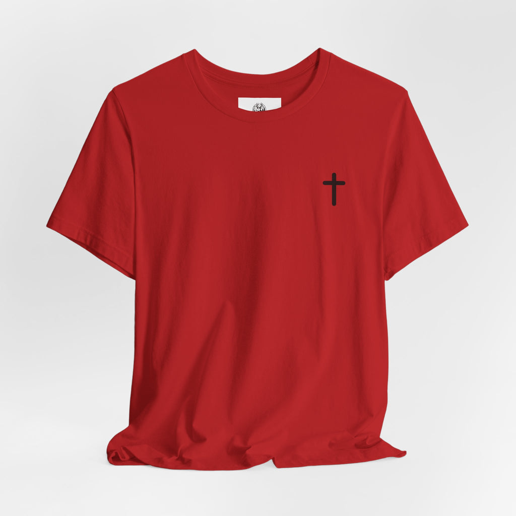 Christian Cross Tee — Philippians 4:13 Sunset Back Graphic T-Shirt
