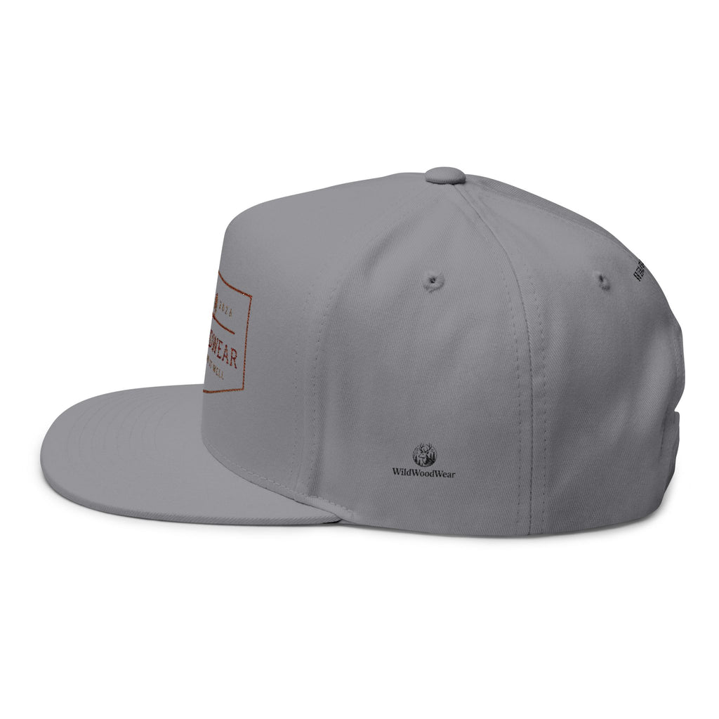 WildWoodWear Embroidered Flat Bill Cap — Outdoor Adventure Snapback very exciting and comfort