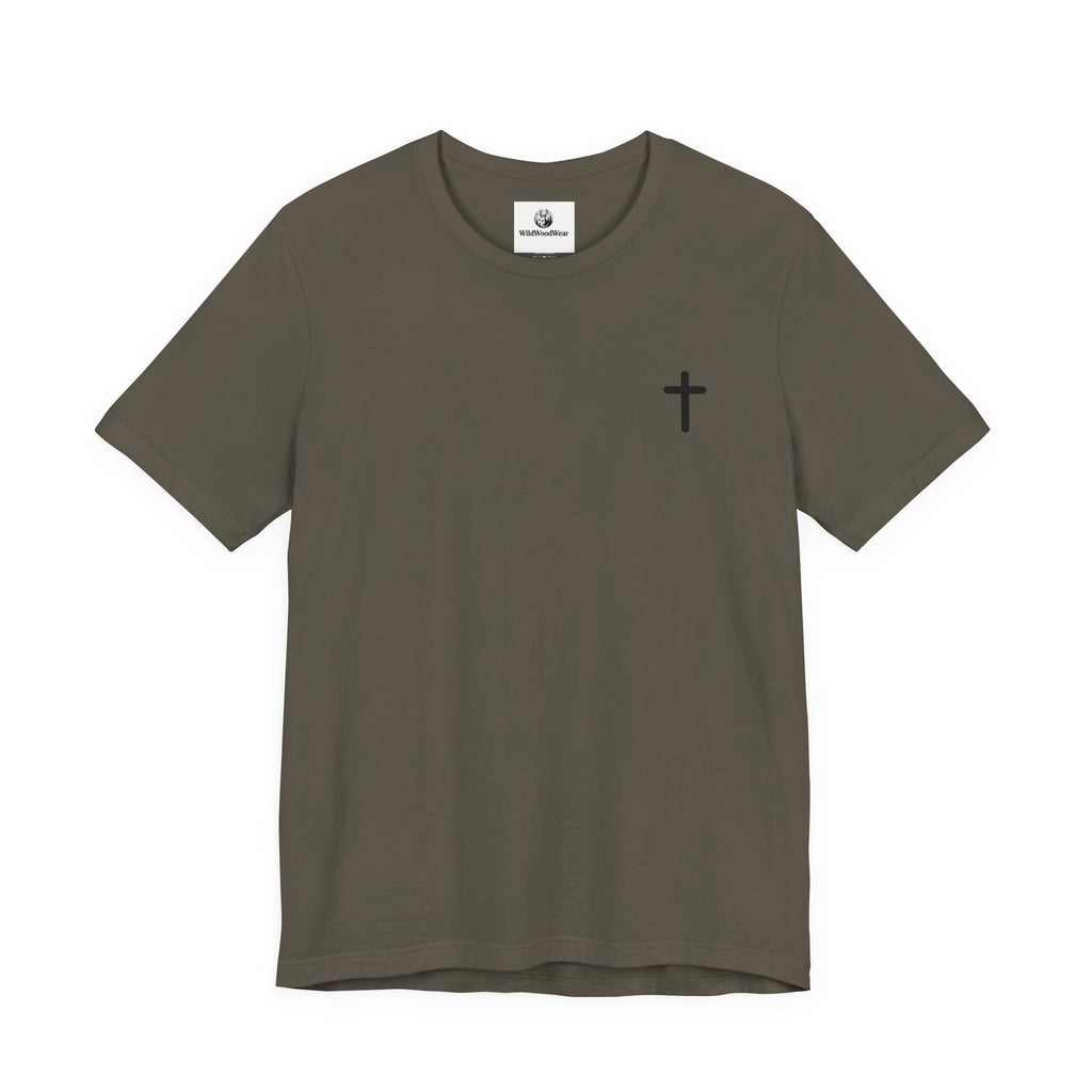 Christian Cross Tee — Philippians 4:13 Sunset Back Graphic T-Shirt