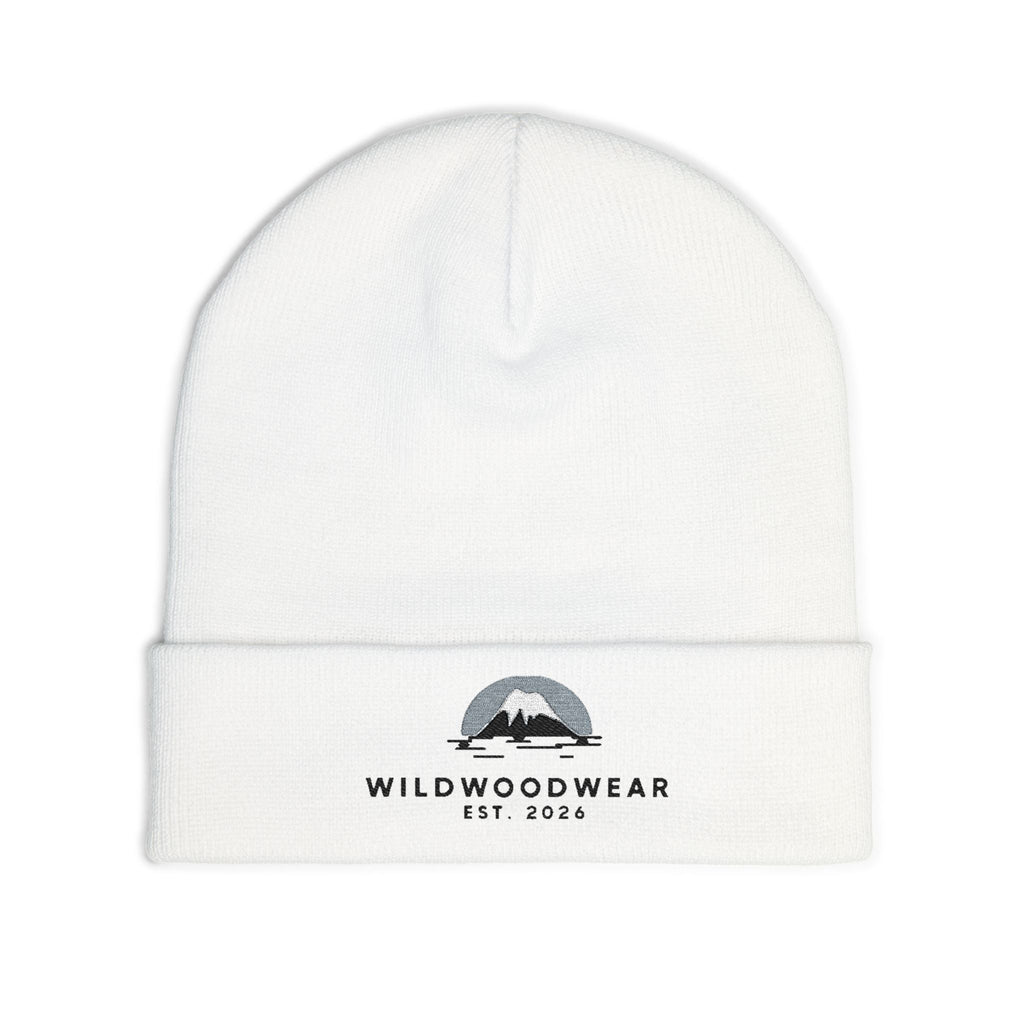 Embroidered Mountain Logo Knit Beanie