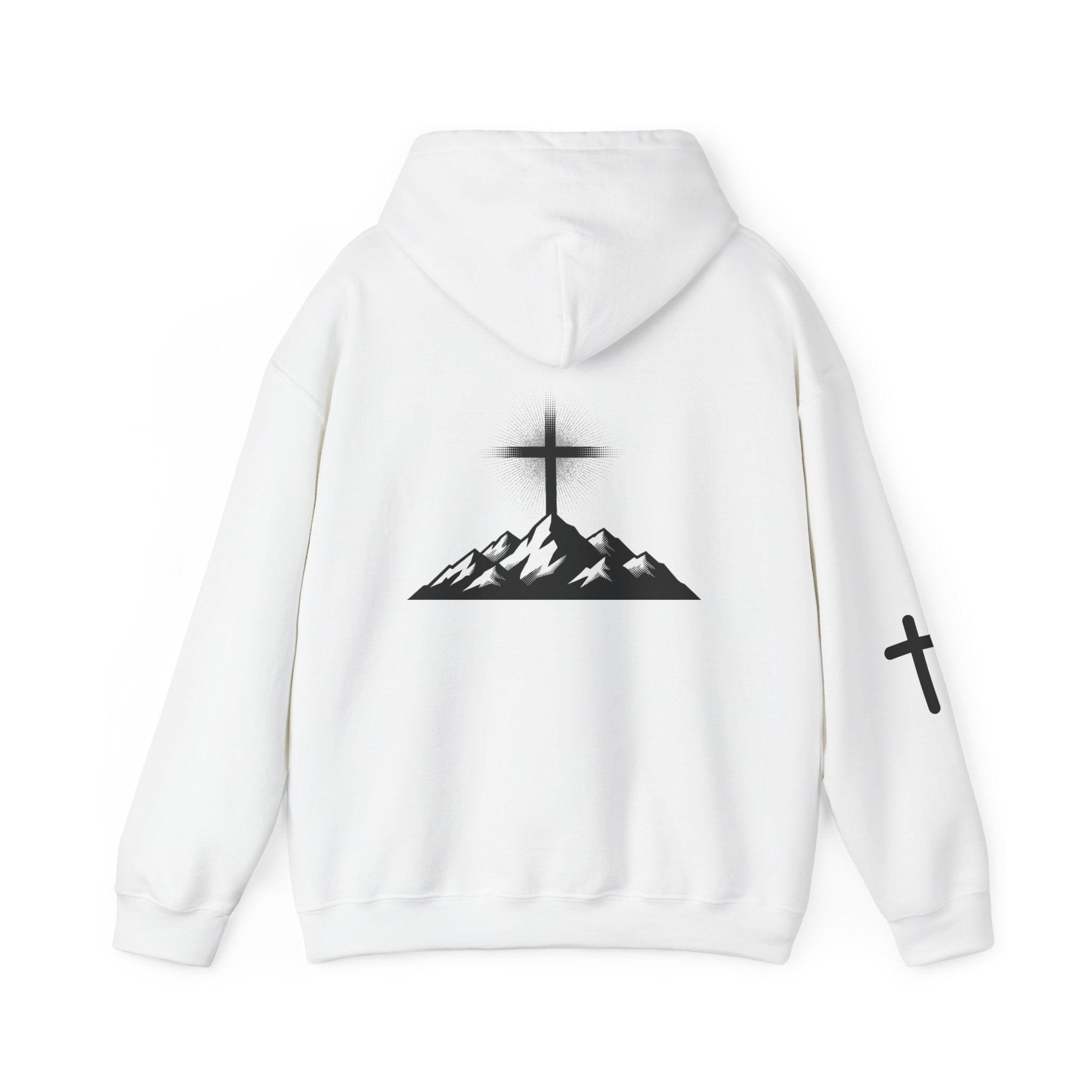 Mountain Cross Hoodie — Christian Faith Cross Sweatshirt