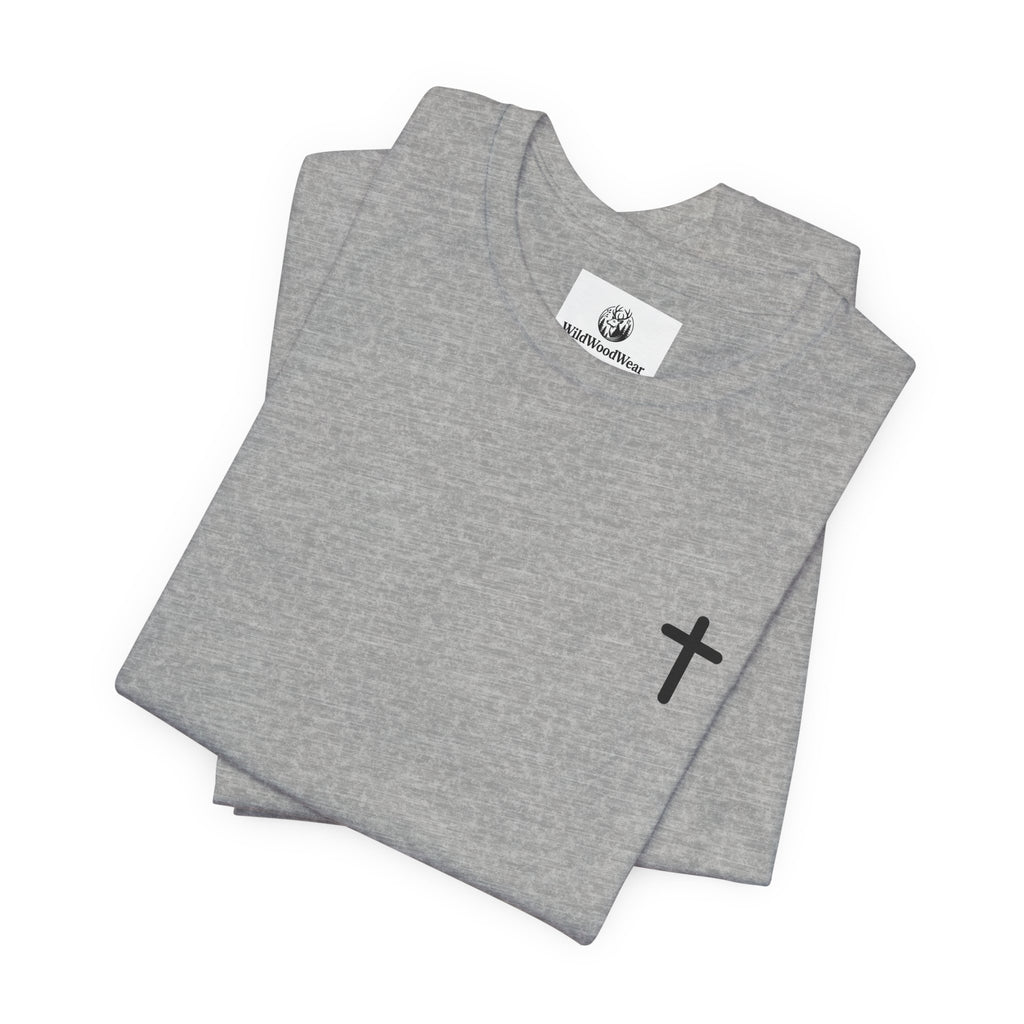 Christian Cross Tee — Philippians 4:13 Sunset Back Graphic T-Shirt