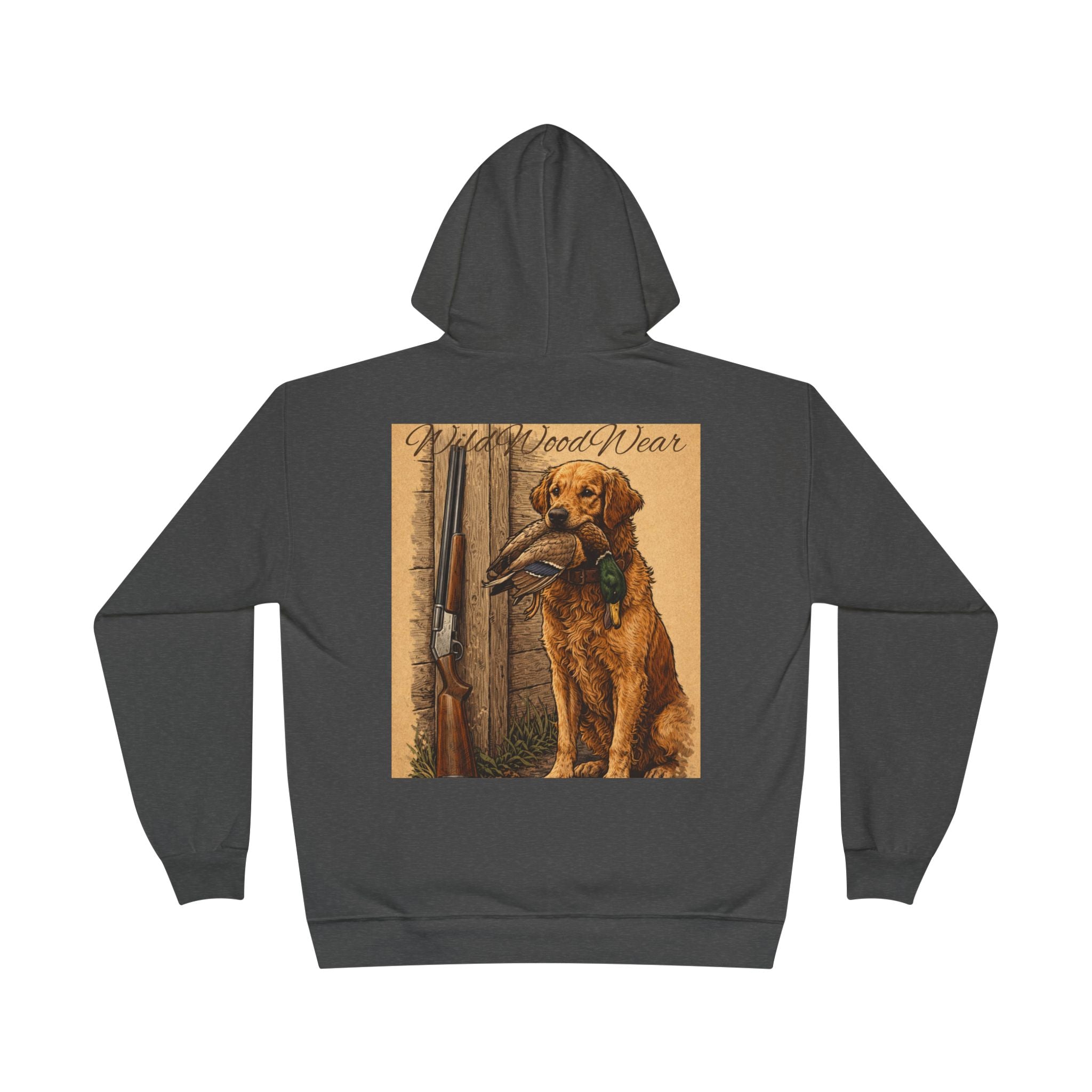 Retriever Hunting Hoodie — "Wild Wood Wear" Vintage Duck Hunting Pullover