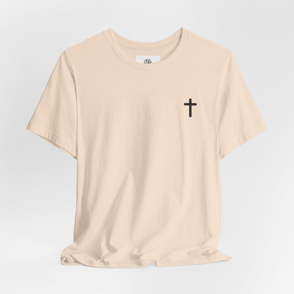 Christian Cross Tee — Philippians 4:13 Sunset Back Graphic T-Shirt