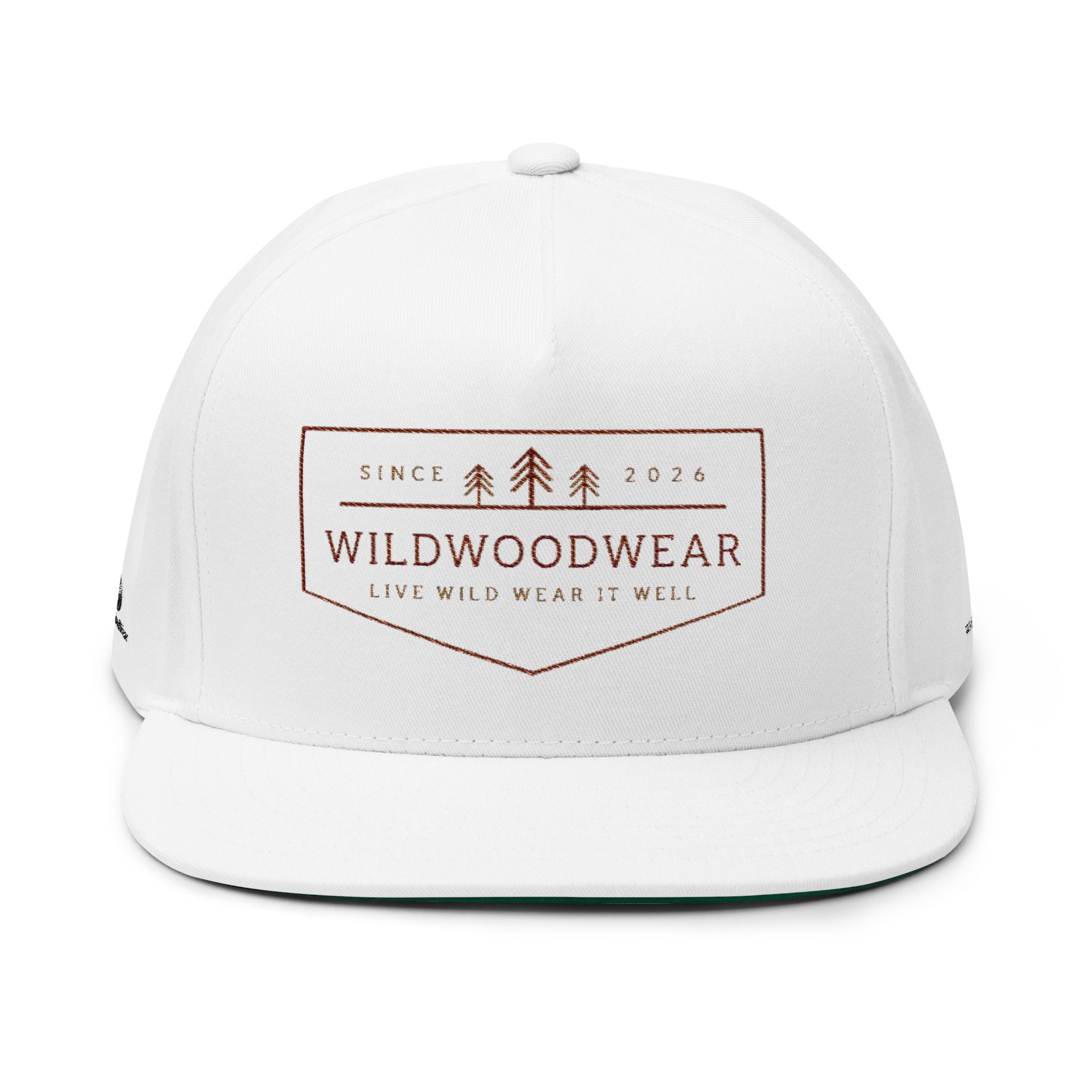 WildWoodWear Embroidered Flat Bill Cap — Outdoor Adventure Snapback very exciting and comfort