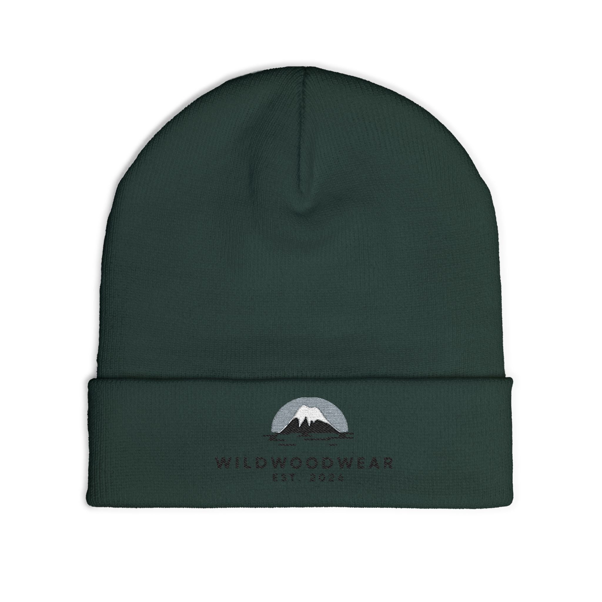 Embroidered Mountain Logo Knit Beanie
