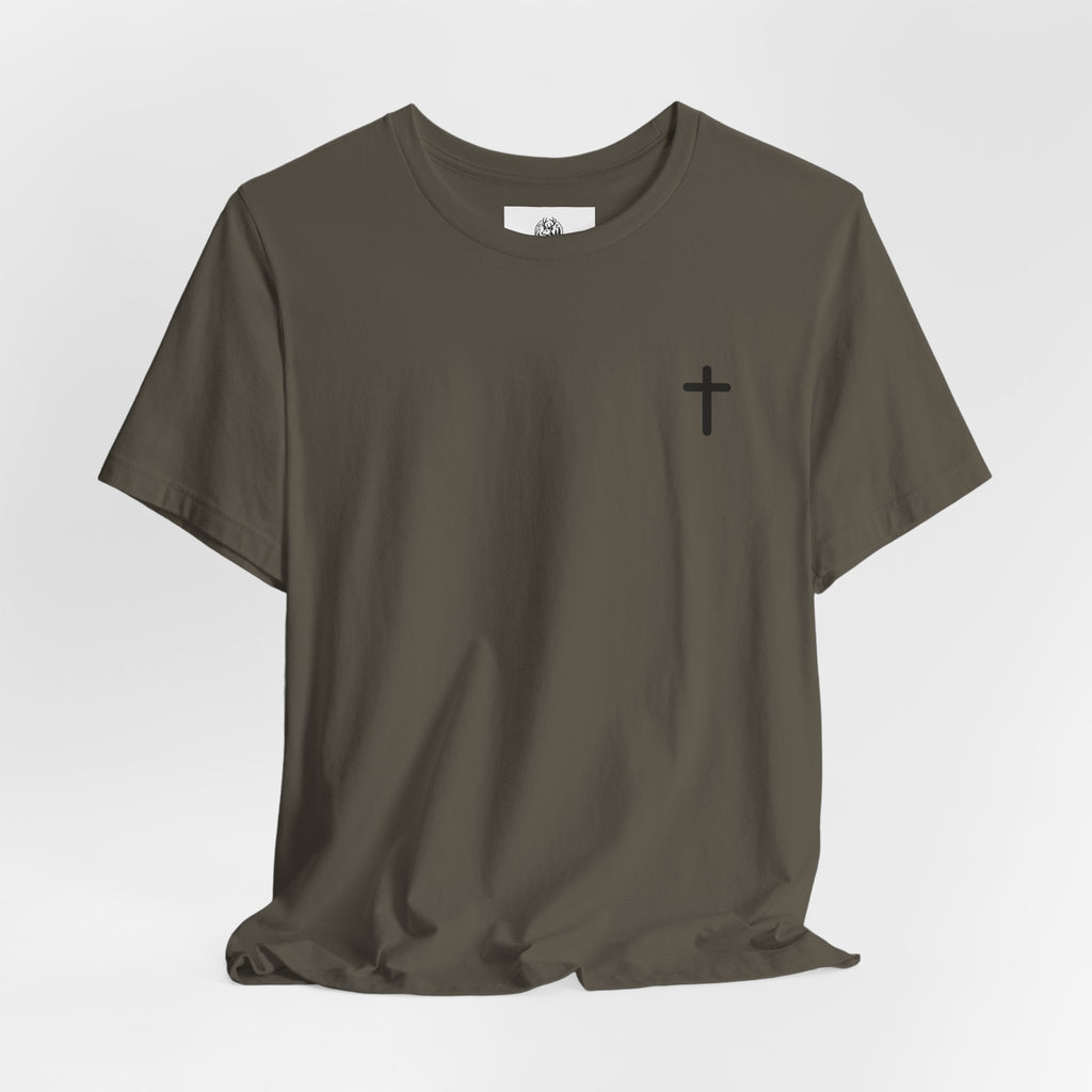 Christian Cross Tee — Philippians 4:13 Sunset Back Graphic T-Shirt