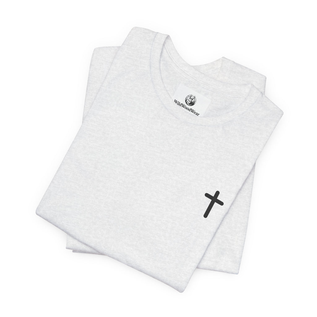 Christian Cross Tee — Philippians 4:13 Sunset Back Graphic T-Shirt