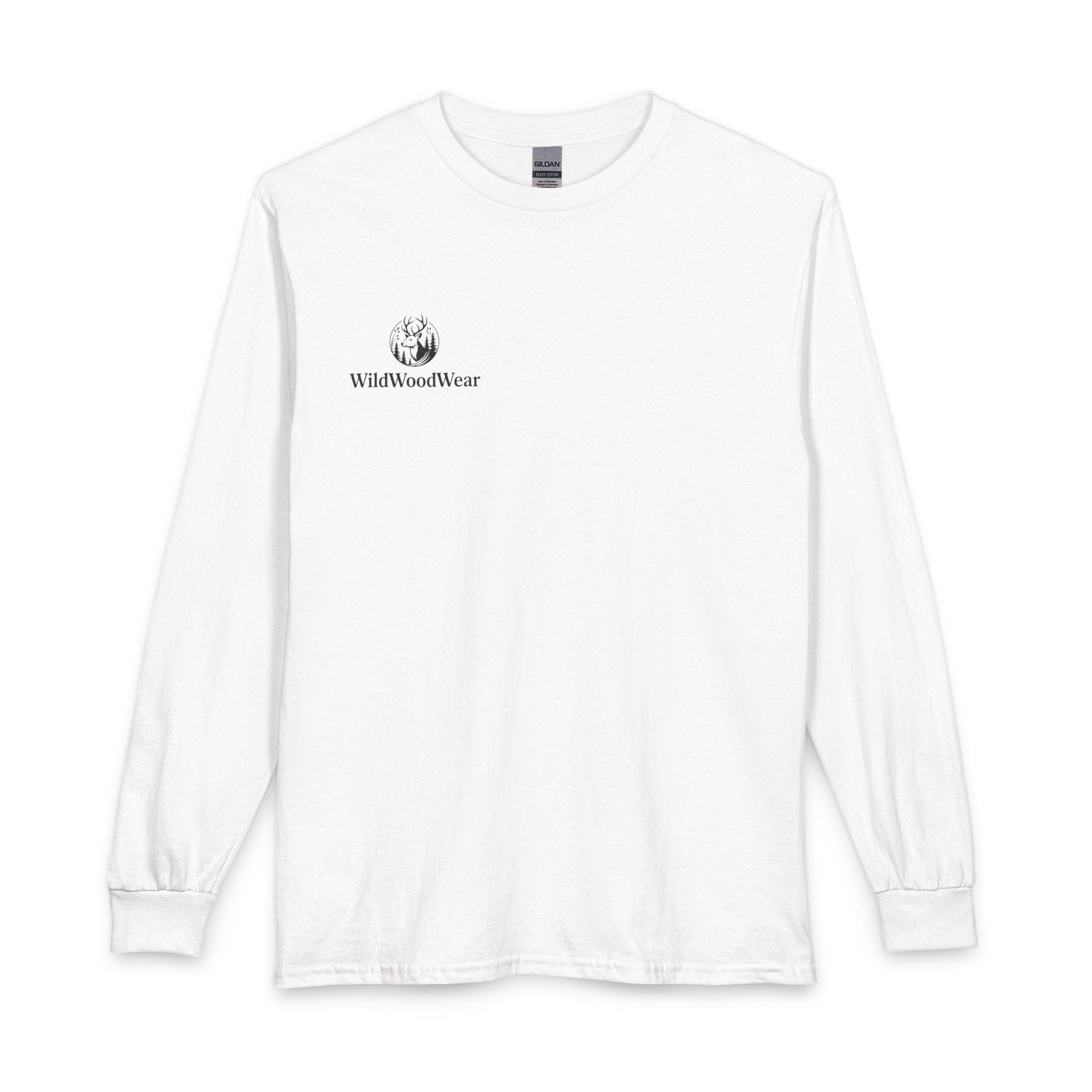 Long Sleeve T-Shirt — Minimalist Inspirational Crossroads Design ("A life...no one's watching")