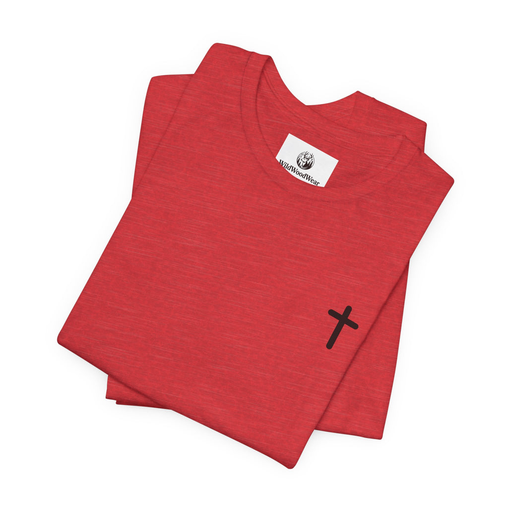 Christian Cross Tee — Philippians 4:13 Sunset Back Graphic T-Shirt