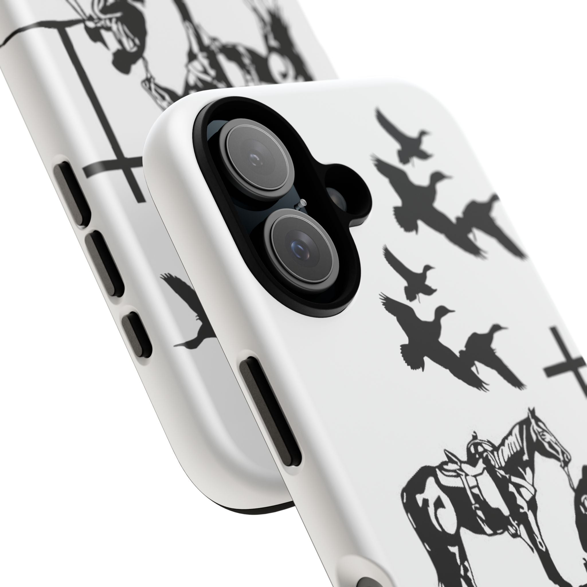 Western Prayer Phone Case — Cowboy, Horse & Cross Christian iPhone Cover