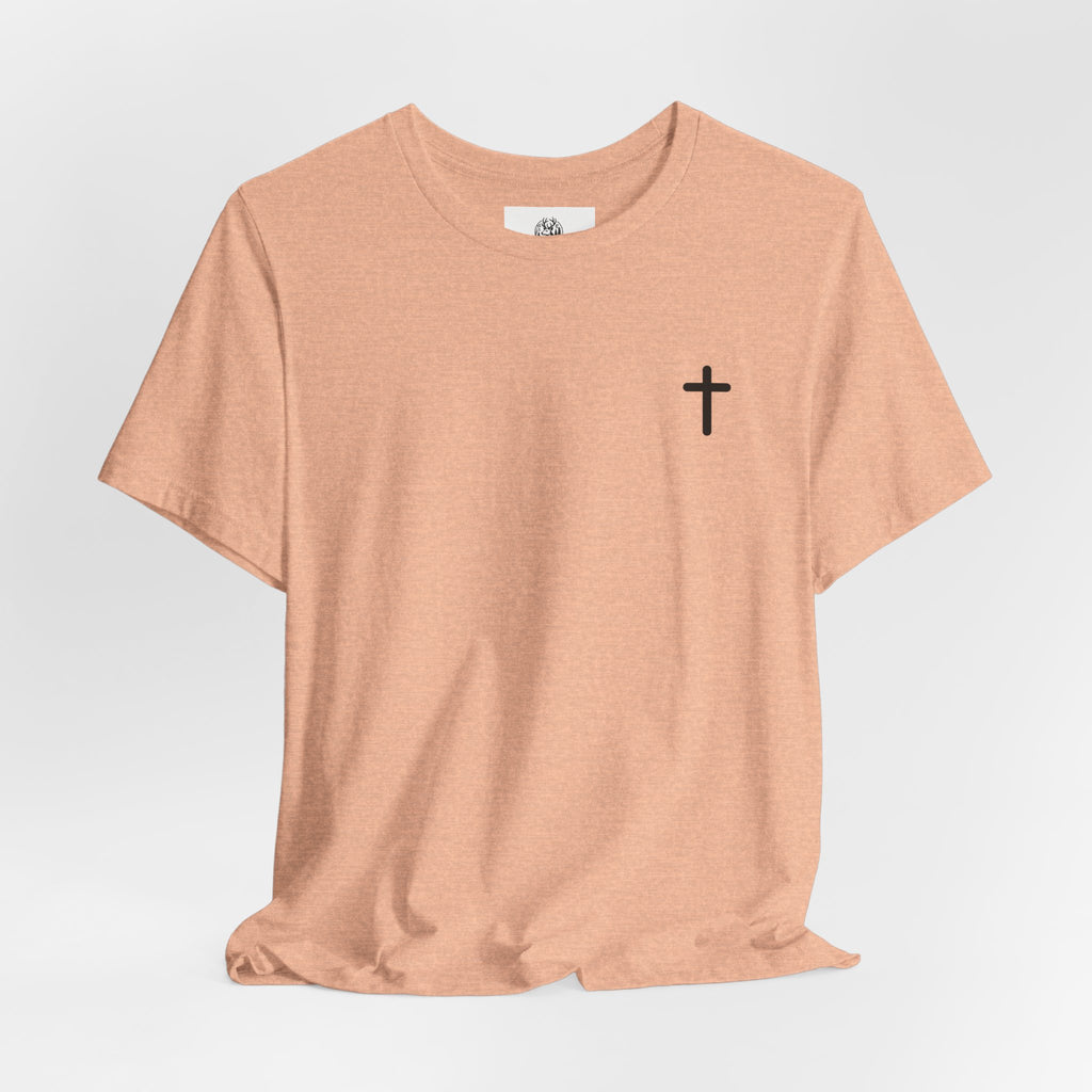 Christian Cross Tee — Philippians 4:13 Sunset Back Graphic T-Shirt
