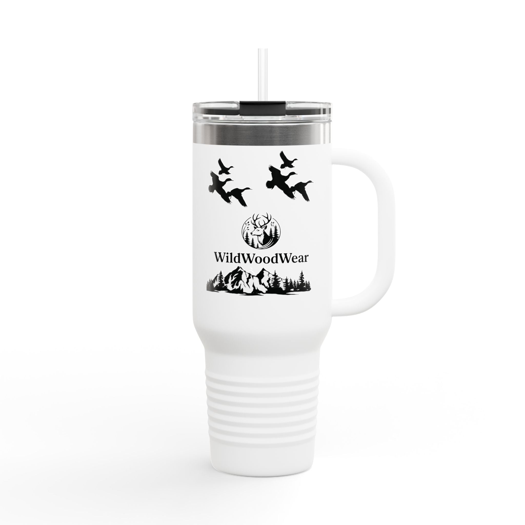 40oz Insulated Travel Mug — WildWoodWear Duck Hunting Design