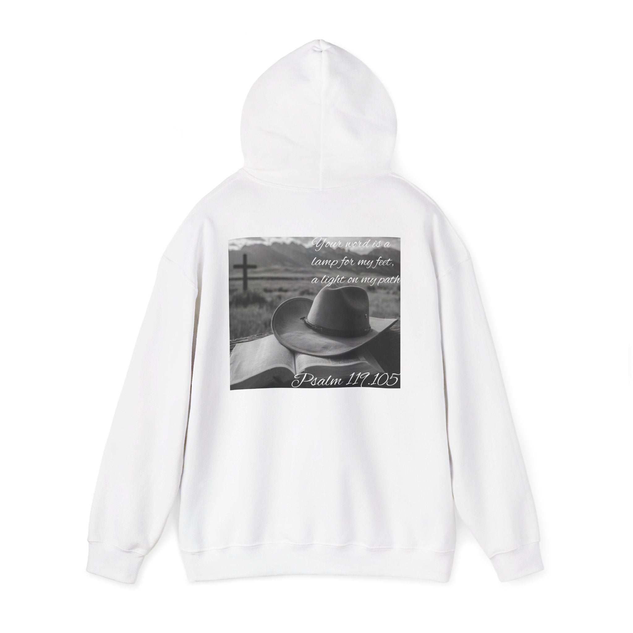 Cowboy Faith Hoodie — Psalm 119:105 Inspirational Western Pullover