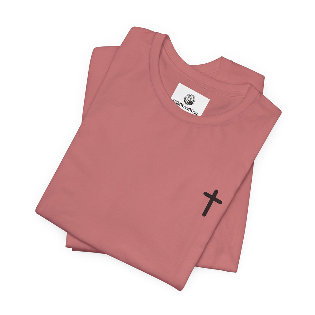 Christian Cross Tee — Philippians 4:13 Sunset Back Graphic T-Shirt