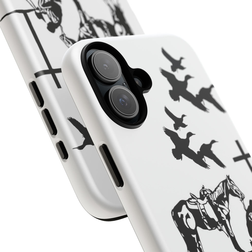 Western Prayer Phone Case — Cowboy, Horse & Cross Christian iPhone Cover