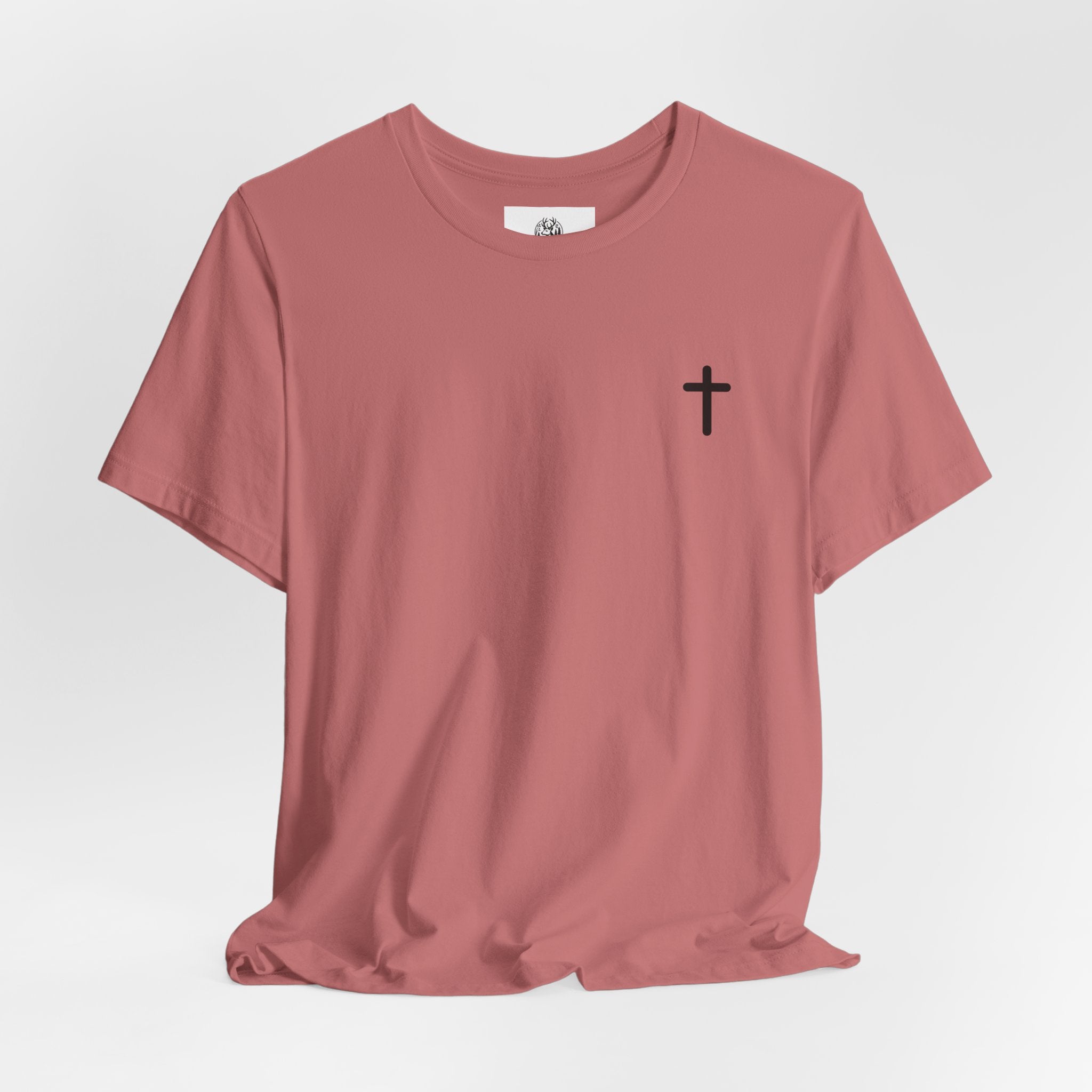 Christian Cross Tee — Philippians 4:13 Sunset Back Graphic T-Shirt