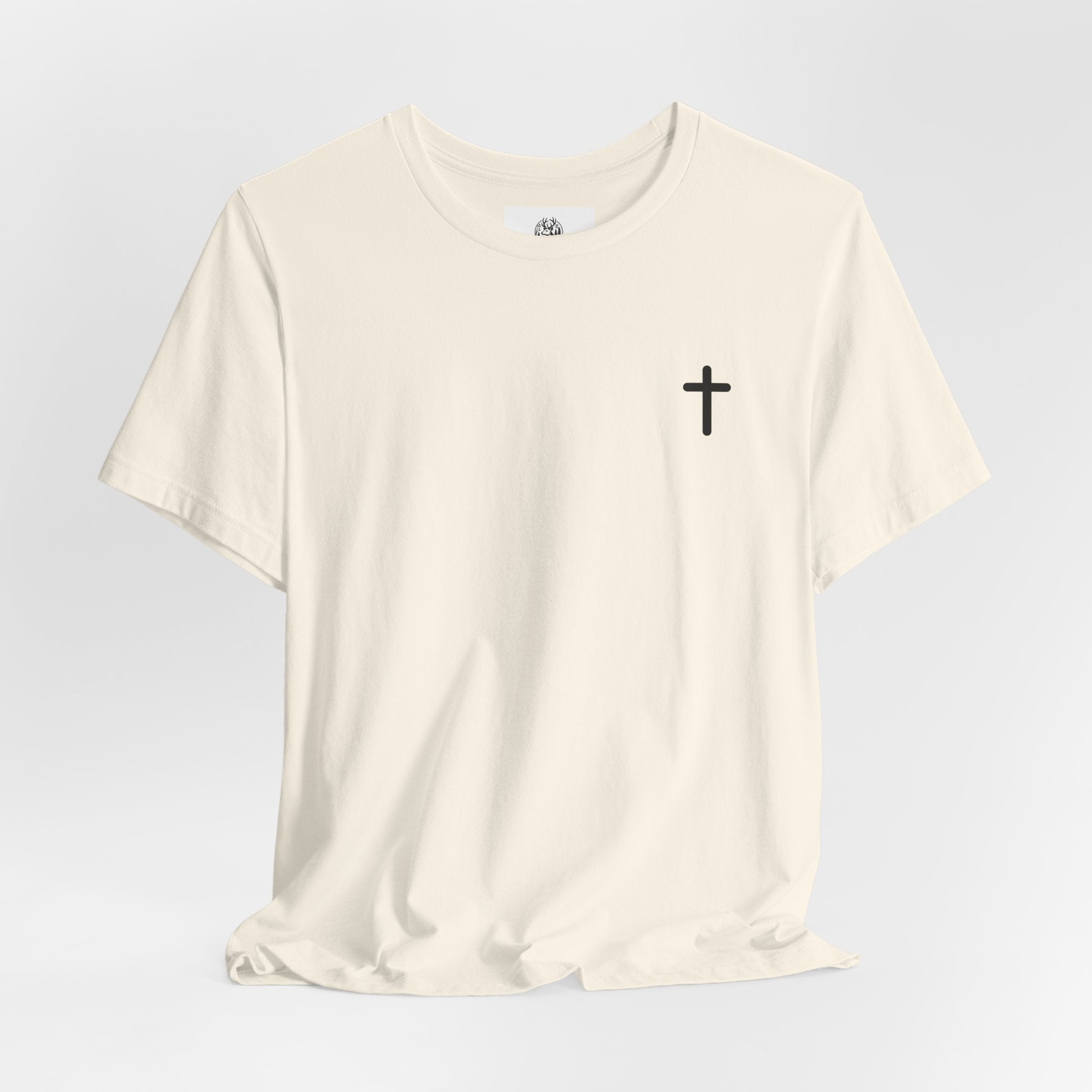 Christian Cross Tee — Philippians 4:13 Sunset Back Graphic T-Shirt